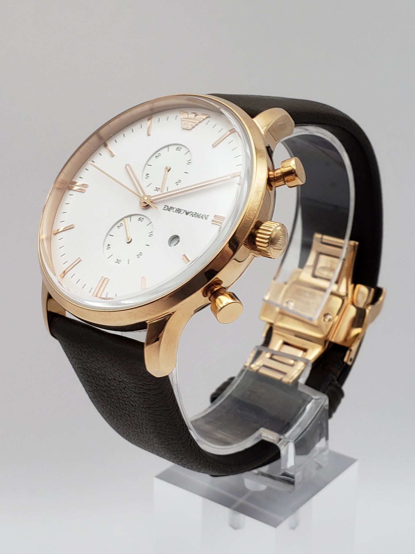 Emporio Armani Men's Brown Leather Watch