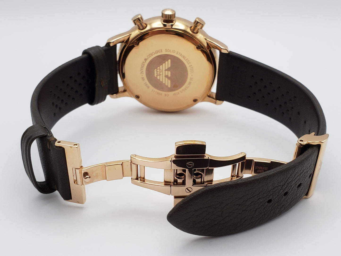 Emporio Armani Men's Brown Leather Watch