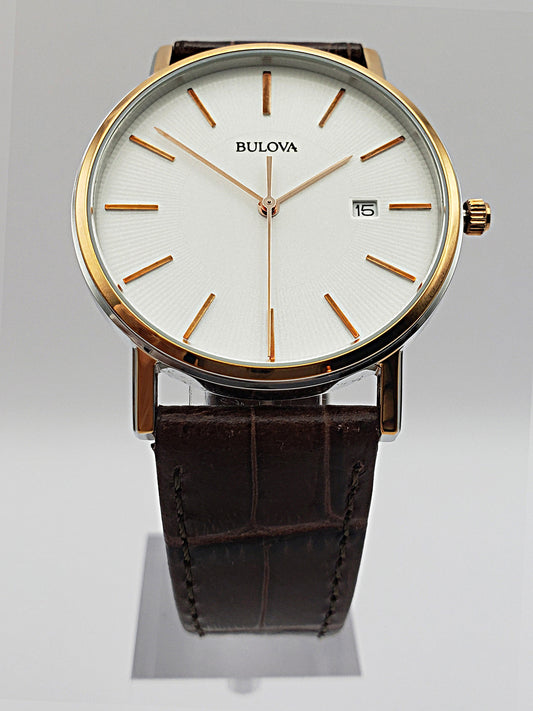 Bulova Men's Calendar Leather Strap Watch