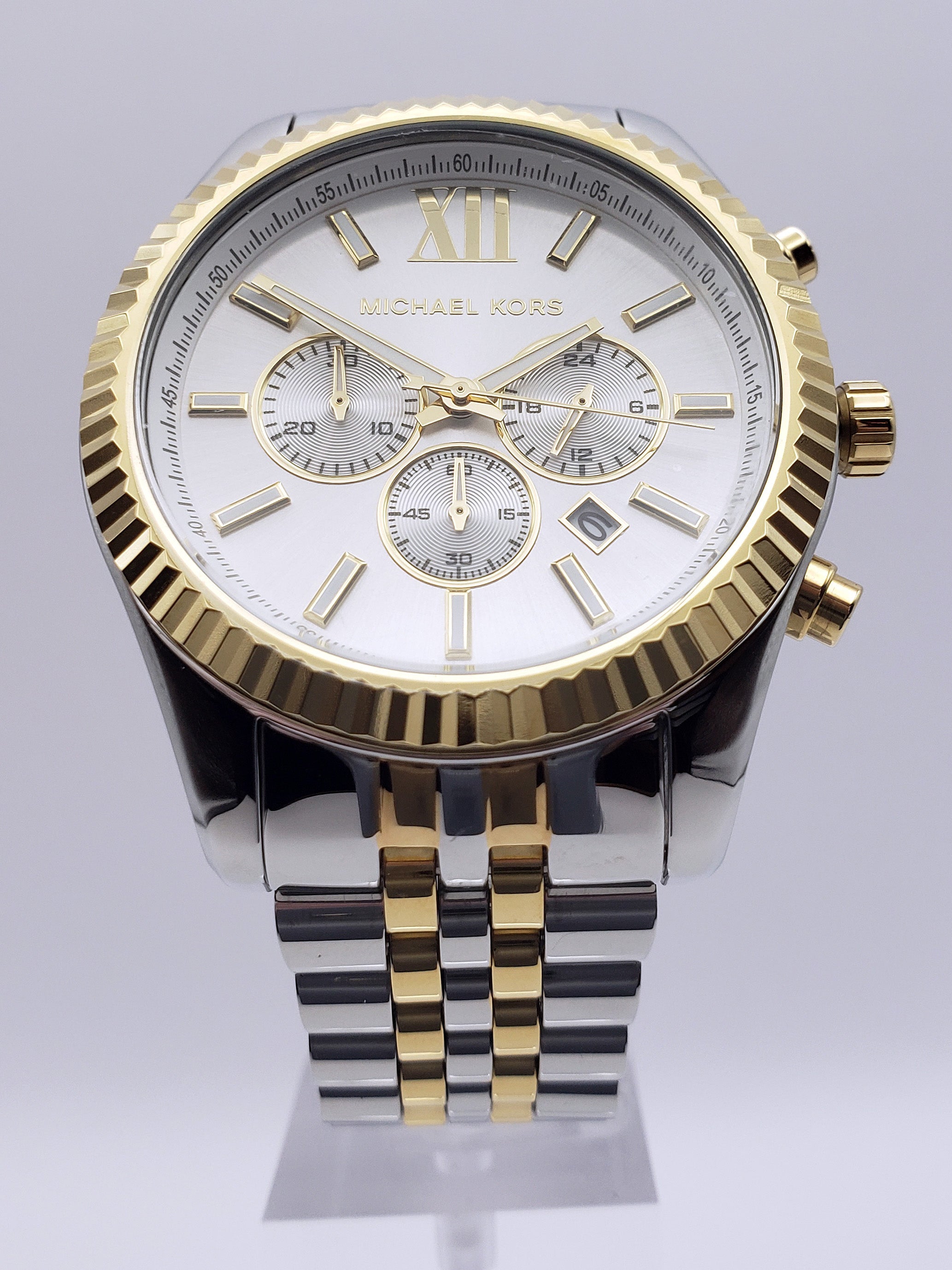 Michael Kors Men s Lexington Chronograph Stainless Steel Watch