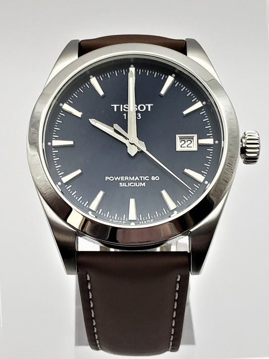 Tissot Men's Gentleman Blue Stainless Steel Dress Watch